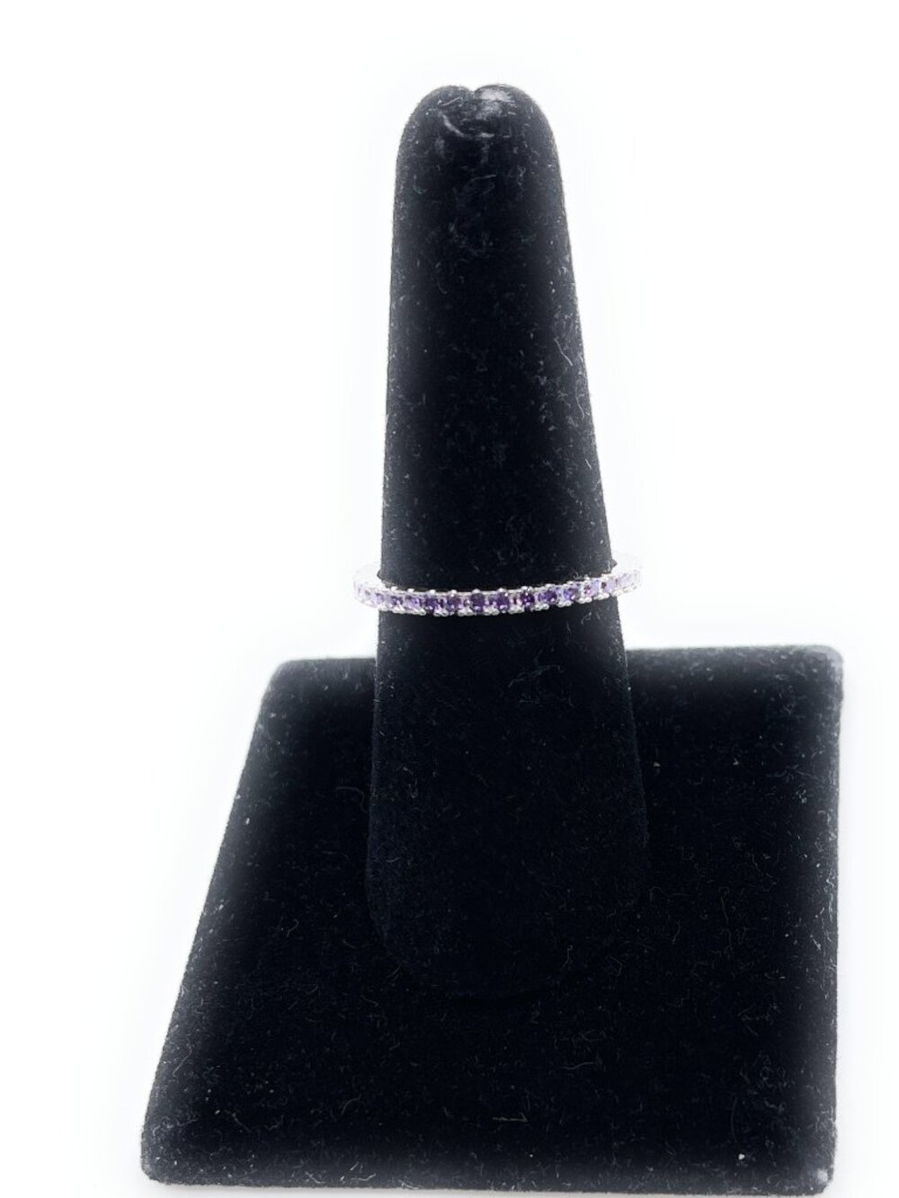 Amethyst Crystal Chloe + Isabel band ring size 9 1894